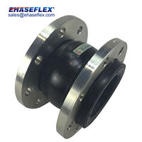 Compensateur flexible sphérique simple à bride en caoutchouc EPDM, surface peinte pour raccords de tuyauterie Max 1000