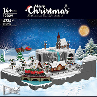 Moule King 12029 Train de Noël Fun Park Assemblé Modèle de Blocs de Construction Ensemble ABS Plastique Enfant Collection Cadeau Jouets