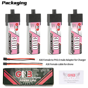 GAONENG GNB 1S 3.8V HV 300MAH 80C A30 Plastic Head RC LiPo <b>Battery</b> Mini Quads FPV Emax NanoHawk - Product Image 6