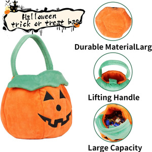 Bolsa de Peluche Extra Grande y Suave para el Festival de los Fantasmas, para Halloween, Regalo de Dulces para Niños, Bolsa de Calabaza, Accesorio para Decoración de Fiestas - Product Image 3
