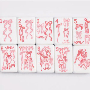Fanjin Miss Darling Luxe 160 tuiles <span class=keywords><strong>Mahjong</strong></span> américain en mélamine acrylique, portable à 3 niveaux, moderne, durable, écologique, pour le divertissement - Product Image 4