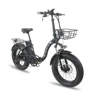 Top Selling EU Stock 48V 1000W 18AH Lithium Battery Folding Electric Bike with 20x4.0 Fat Tire