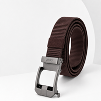 Ceinture tactique en nylon réglable avec logo personnalisé, boucle à cliquet sans trou, pour hommes, travail en extérieur