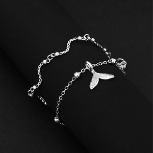 ชุดเครื่องประดับข้อเท้าหางนางเงือกสไตล์โบฮีเมียน ชุบเงิน โลหะผสม สำหรับผู้หญิง เครื่องประดับชายหาด แฟชั่นข้อเท้า - Product Image 1