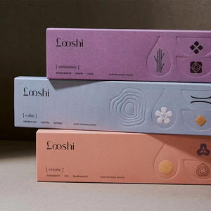 Boîtes en papier d'art haut de gamme personnalisées pour l'emballage d'encens et d'épices Nouvelle tendance Boîte à tiroirs à gaufrer de qualité supérieure - Product Image 3