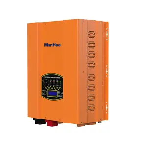 ManHua Low Frequency Solar Inverter 2000W Peak 6000W Sine Wave Power Inverter Charger DC12V to 120V AC Output Converter Off Grid