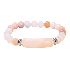 Bracelet élastique unisexe en <span class=keywords><strong>pierre</strong></span> de quartz rose 8 mm, motif cercle, bracelet en agate de guérison, cadeau de vacances pour femme - Product Image 5