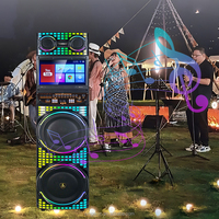 Altavoz Karaoke Portátil con Pantalla Táctil, Audio para Cantar y Bailar, Reproductor de Videos de YouTube, RGB para Exteriores, Modelo CH-2122AV, Venta Directa de Fábrica