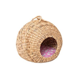 Cama Redonda para Mascotas, Tejida a Mano, Nido para Perros y Gatos, Relleno de Fibra de Poliéster para las Cuatro Estaciones, Cueva Suave y Acogedora para Dormir - Product Image 5