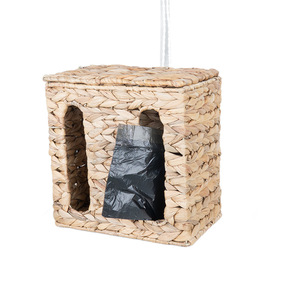 Panier de rangement tissé Bobai, rectangulaire, couleur naturelle, à fixer au mur, boîte de rangement en rotin recouvert, organisateur de bureau RZM-A01 - Product Image 1