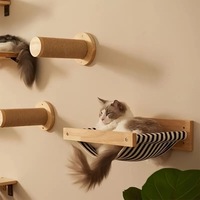 Jouets à gratter muraux DIY pour chats et structures d'escalade pour chats, ainsi que des hamacs en toile épais pour chats à suspendre