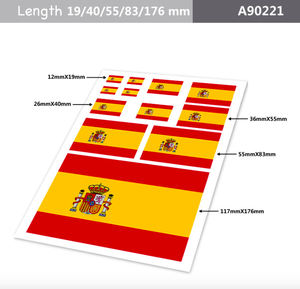 Adesivi Quadrati della Bandiera Nazionale della Spagna per Squadre di <span class=keywords><strong>Calcio</strong></span> - Product Image 2