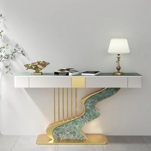 <span class=keywords><strong>Entrée</strong></span> de luxe lumineuse <span class=keywords><strong>avec</strong></span> <span class=keywords><strong>tiroir</strong></span> <span class=keywords><strong>Console</strong></span> Table moderne simple Table d'appoint Couloir Allée <span class=keywords><strong>Console</strong></span> murale Armoire - Product Image 3