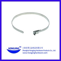 Hongjing haute poli SS201 extrémité ouverte poinçon central pince bande sangles serre-câble en acier inoxydable