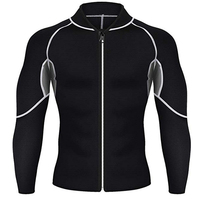 Pantalones de chándal deportivos para hombre con recortador de cintura, mono acolchado de neopreno, conjunto de calentador de cuerpo y moldeador para perder peso en Sauna