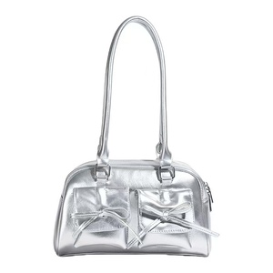 Sac à bandoulière vintage en cuir PU avec décoration à nœud Sac à main multi-compartiments de grande capacité pour femme - Product Image 2