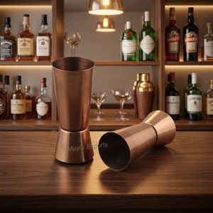 High Demand Wholesale Eco-Friendly Modern Copper Finish Stainless Steel Jigger Dual Measurement 200mm Mayur Exports Bar Tool - Product Image 2
