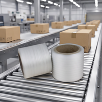 Machine d'emballage automatique de devises en plastique transparent PP HUIJIN, écologique, largeur 12 mm, épaisseur personnalisable pour machine