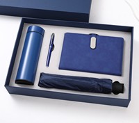 Set de Regalo Corporativo Promocional de Oficina con Logotipo Personalizado, 3 Piezas: Termo con Pantalla Inteligente Personalizada, Cuaderno Espiral y Lápiz Stylus, OEM