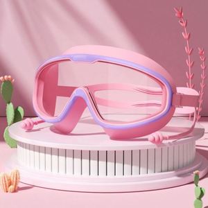 Lunettes de natation anti-buée de haute qualité pour adultes avec verres miroir, boucle réglable, matériau PVC pour la protection des yeux lors de la natation - Product Image 4