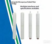 Nouveaux éléments filtrants de précision de qualité alimentaire 20 pouces 0,2 micron, cartouche de membrane plissée PP à filtration absolue, remplacement 1 an