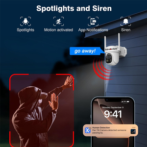 ระบบกล้องวงจรปิดไร้สายพลังงานแสงอาทิตย์ 4 ตัว ความละเอียด 4K 8MP สำหรับภายนอกอาคาร <span class=keywords><strong>ชุด</strong></span>กล้องวงจรปิด WiFi พร้อมระบบตรวจจับมนุษย์ด้วย AI กันน้ำ ไม่มีค่าบริการรายเดือน - Product Image 3