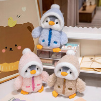 Peluche Pingouin Transvesti Confortable, Coussin Animal Canard Jaune Rembourré en Coton PP, Cadeau d'Anniversaire Idéal pour Filles, Lavable