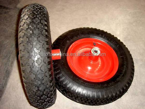Di alta qualità 4.00-8 4PR 16 pollici ad asse fisso pesante ruote pneumatico pneumatico pneumatici pneumatici ruote carriola ruota 400/8 per Handtruck - Product Image 5