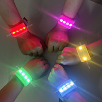 Starshining usine personnalisé nylon réglable DMX télécommande centrale programmable LED bracelet lumineux pour les événements