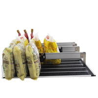 Poussoir de rayonnage autoportant multifonctionnel réglable en plastique à ressort automatique OFL pour supermarché, boissons et snacks