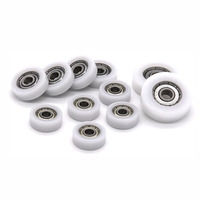 Rodillos de Rodamiento Recubiertos de POM de 21 mm de Diámetro Exterior, 6x21x9, 5x21x8, Ruedas de Polea de Guía Planas de Plástico de Nailon de Alta Carga