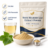 Poudre d'extrait de feuille de mûrier blanc 5% DNJ 15% Flavonoïdes, Extrait végétal, Extrait botanique, Extrait naturel de plante