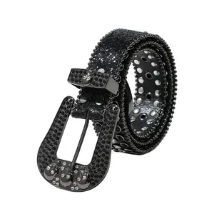 Cinturón de mujer Cinturón de diamantes Acrílico Punk Agua Diamante Joyería Suave Diamante Pantalones Cinturón Tendencia