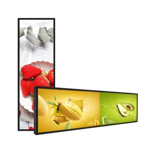 Indoor LCD Supermarket Transparent Display Digital Shelf Edge Ultra Thin Advertising Touch Screen Of YUWO All Sizes