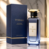 Flacon de parfum artistique unique imprimé sur mesure avec boîte 100 ml pour marque privée personnalisée avec logo doré