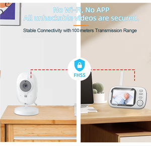 Moniteur <span class=keywords><strong>Bébé</strong></span> 720p avec Caméra, Surveillance Intelligente <span class=keywords><strong>de</strong></span> la Température, Enregistrement Vidéo en Boucle, Communication Bidirectionnelle, Cadeau <span class=keywords><strong>de</strong></span> Noël – Vente Directe Usine - Product Image 5