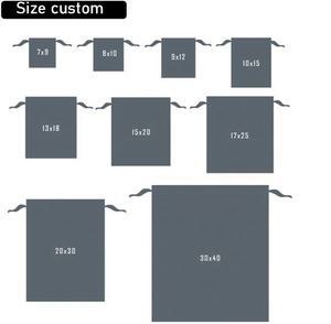 Pochette de rangement en velours avec logo personnalisé, sac à cordon en daim, sacs anti-poussière de luxe, sacs organisateurs pour chaussures, sacs à main, bijoux, robes - Product Image 6