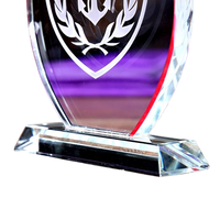 Vente en gros de flans de trophées en cristal OEM Plaques à graver Médailles en cristal laser 3D Personnaliser les bases commémoratives de récompenses