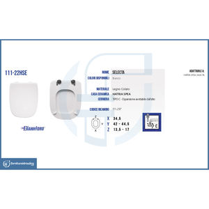 Asientos de Inodoro Premium Hatria-Spea Vaso Selecta Copriwater - Product Image 3