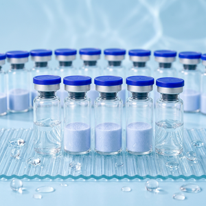 OEM 50mg GHK-Cu Poudre Lyophilisée en Flacon Tripeptide de Cuivre-1 Peptide de Cuivre Bleu Topique pour la Peau Expédition Express Chaîne du Froid - Product Image 2