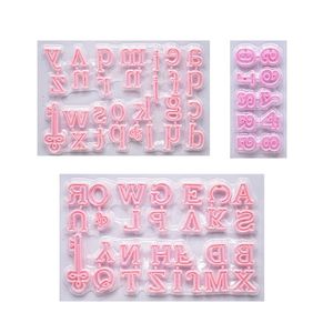 Lixsun Numéros Majuscules Majuscules Cookie <span class=keywords><strong>Lettre</strong></span> Timbres de Décoration Alphabet <span class=keywords><strong>Lettre</strong></span> Fondant Embosser Cookie Cutter Ensemble En Plastique - Product Image 4