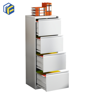 Prix de gros des armoires sur pied en métal blanc pour le classement des dossiers Armoire de rangement en acier à 4 tiroirs - Product Image 2