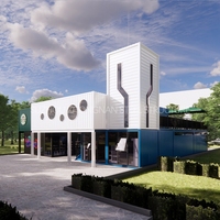 Duplex personnalisé multi-taille 1 2 3 chambre à coucher, conteneur d'expédition, maisons modulaires préfabriquées pour entrepôt restaurant