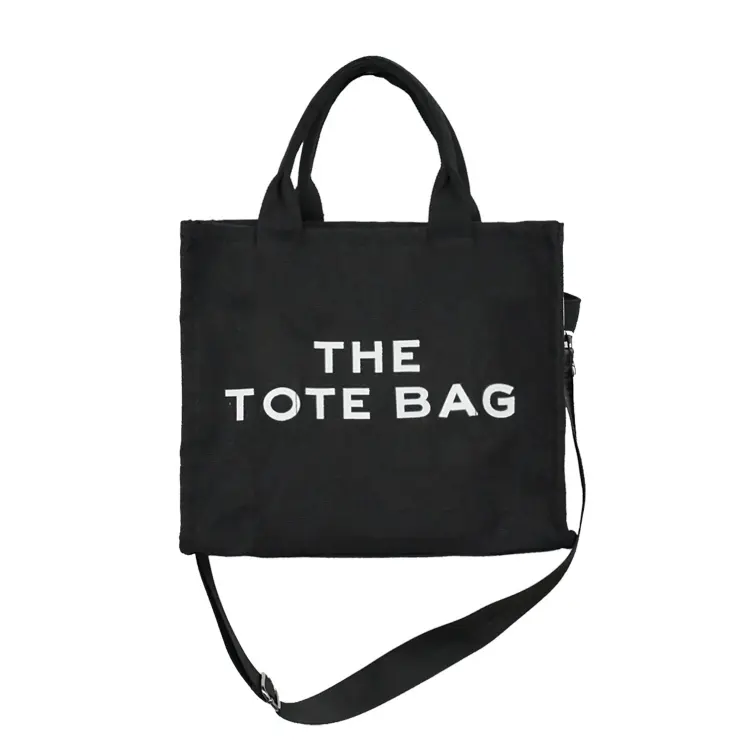 Logotipo personalizado impreso de fábrica al por mayor bolsos de hombro de las mujeres bolso de mano con logotipo personalizado impreso bolsa de lona de algodón