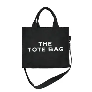 Custom Logo Printed Factory Wholesale Women's Shoulder Bags Tote Bag With Custom Printed Logo Cotton Canvas Tote Bag