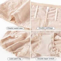 Culottes gainantes à double couche, effet ventre plat et hanches galbées, contrôle moyen, haute élasticité, croisées, vente en gros directe usine