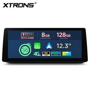 XTRONS 12,3 pulgadas 8 + 128GB Snapdragon 680 2K pantalla Global 4G Android reproductor estéreo de coche para BMW 5 Series E60/E61/M5 sistema CCC - Product Image 5