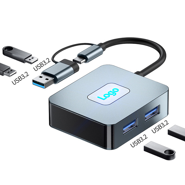 10Gbps 4 in 1 USB Type-C to 4K HDR, USB3.2 Data,100W PD USB-C Converter HUB Adapter for Smart Mobile Phone