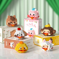 K110-121 Blocs de construction des douze animaux du zodiaque chinois avec des particules de diamant, jouet en plastique ABS, cadeau pour les enfants de 5 à 7 ans, unisexe