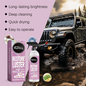 Rayhong Detergente per Ruote 120ml, Rimuove Polvere, Sporco, Macchie d'Olio, Ripristina la Lucentezza, Previene l'Invecchiamento e le Crepe dei Pneumatici <span class=keywords><strong>Auto</strong></span> - Product Image 1